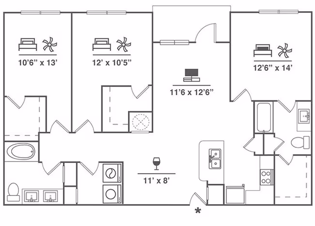 Unit 8303 floor plan